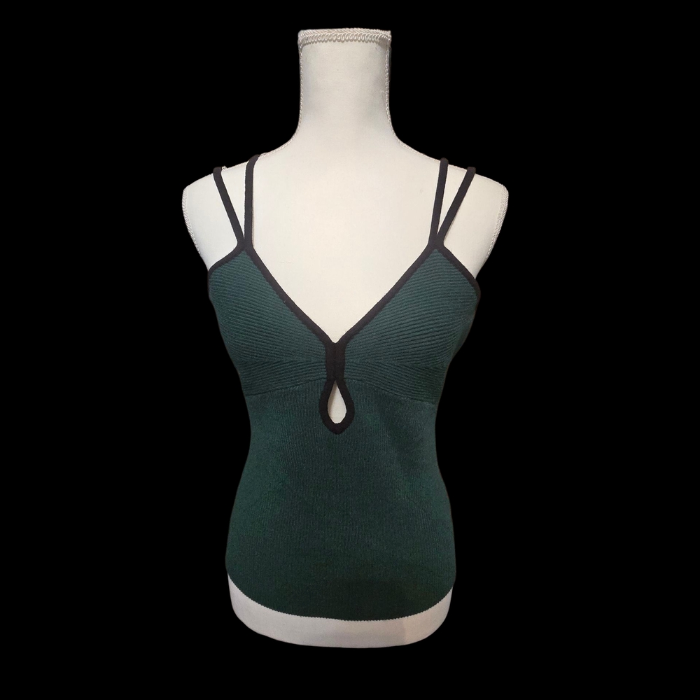 Favorite Daughter Green Fitted Cut Out Camisole